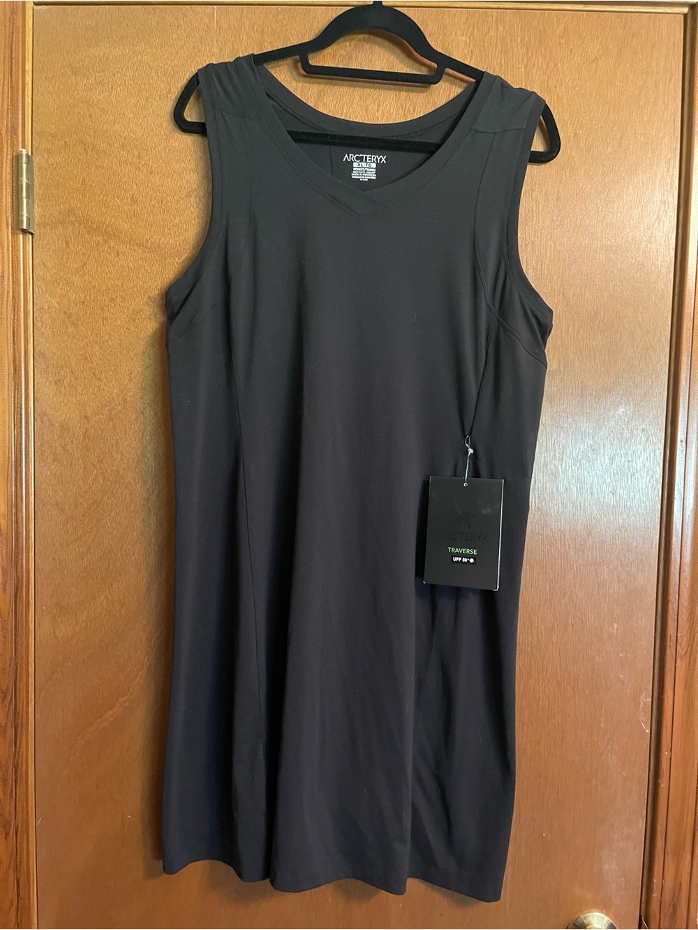 Arc'teryx Black Technical Sleeveless Dress with Zippered Pocket